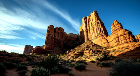 The Buttes of Monument Valley in Navajo Tribal Lands of Arizona and Utah USAの素材
