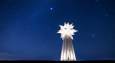 Sculpture of the starry sky and the Milky Wayの素材