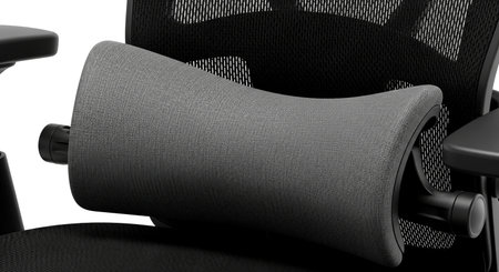 Black office chair isolated on white background. 3d render image.の素材