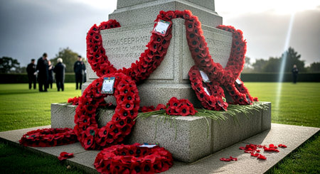 Memorial to the soldiers who died during the Second World War.の素材