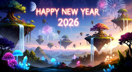 Happy New Year 2020 and Merry Christmas in the jungle - 3d renderingの素材
