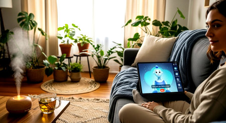 Professional sound producer working in recording studio. He is playing and mixing music.の素材