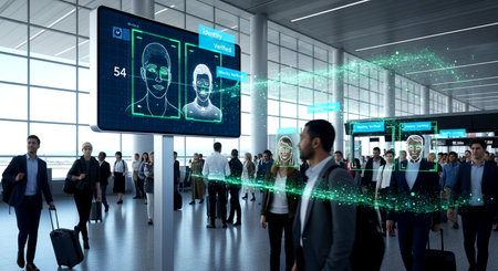 Business people in modern office using hologram screens. 3D renderingの素材