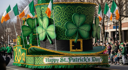 St. Patrick's Day parade in Bristol, UKの素材