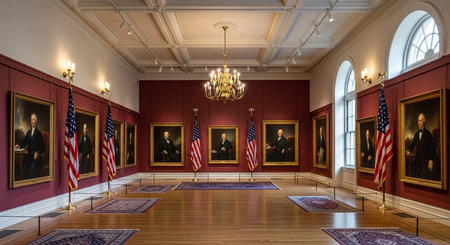 Interior of the National Mall in Washington DC, USA. The National Mall is one of the largest museums in the United States.の素材