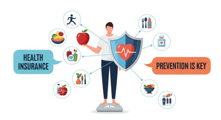 Healthy lifestyle concept. Flat illustration of healthy lifestyle concept for web designの素材