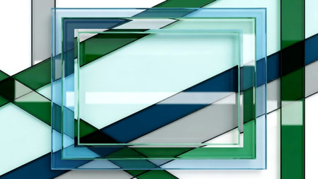 abstract background with transparent glass squares. 3d rendering, 3d illustration.の素材