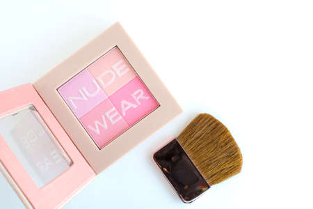 nude tone,pink tone blusher paletteの写真素材