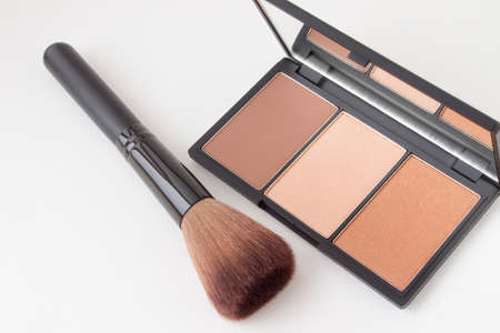 brown tone blusher makeup setの写真素材
