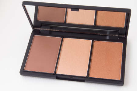 brown tone blusher makeup setの写真素材