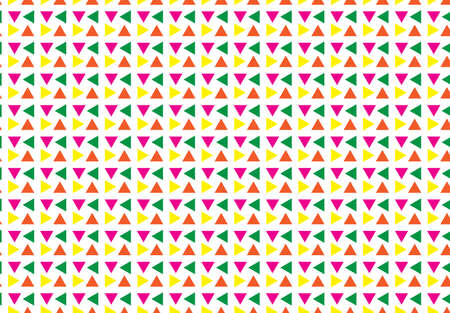 colorful vector of small triangles on white background.のイラスト素材