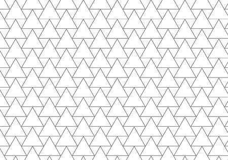 Geomatric pattern of triangle lines.Vector illustration contained with different sizes of triangles.のイラスト素材
