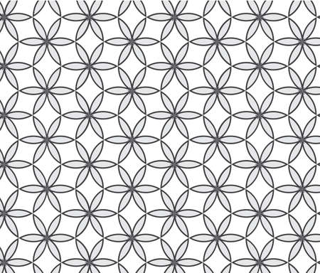 Vector pattern. Repeating geometric abstract flower background.のイラスト素材