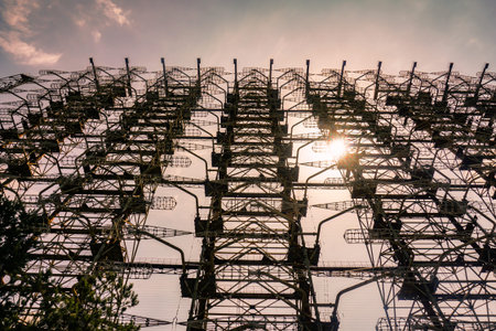 Former military Duga radar system in Chernobyl Exclusion Zone, Ukraine