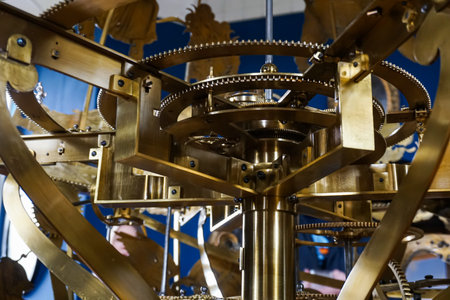 Old mechanism of a big tower clock