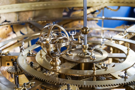 Old mechanism of a big tower clock