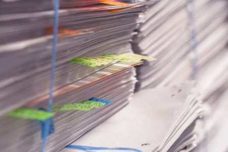 Paper packages for a recycling plantの写真素材