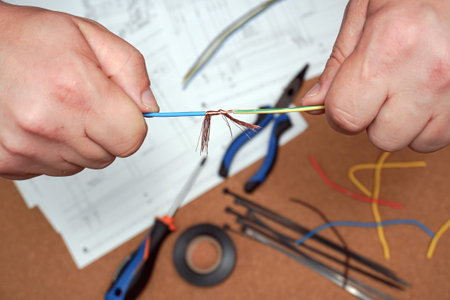 work electricity on electrical paper circuit