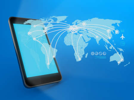 Smartphone globalizationの写真素材