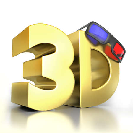 Computer generated image representing a 3D television.の写真素材
