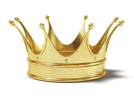 Very high resolution rendering of a gold crownの写真素材