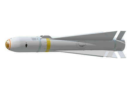 Air-to-grounVery high resolution 3d rendering of an air-to-ground missile の写真素材