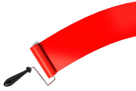 Very high resolution 3d rendering of a paintroller painting の写真素材