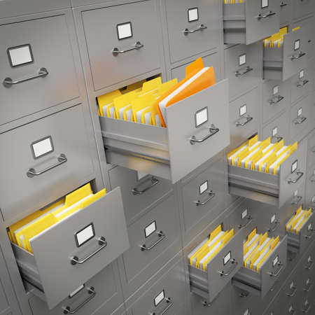 Very high resolution rendering of a large file cabinetの写真素材