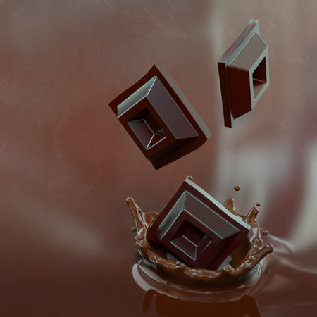 Very high resolution rendering of hot chocolateの写真素材
