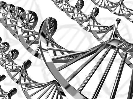 Computer generated DNA helix conceptual imageの写真素材