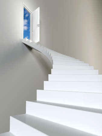 Stairs to heaven conceptual imageの写真素材