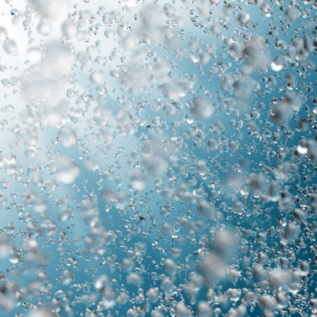 Computer generated abstract background with bubbles in the water