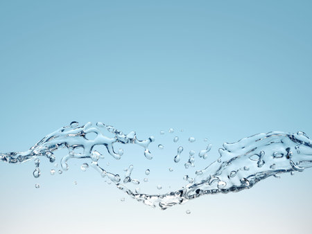 Computer generated abstract background with water splashes