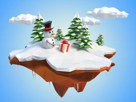 Snowman at Christmasの写真素材