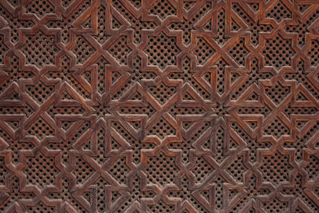 Very high resolution texture of an islamic style Moroccan windowの写真素材