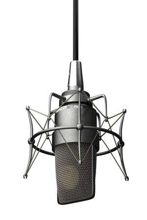 Very high resolution rendering of a classic microphone.の写真素材