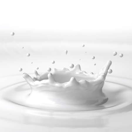 Fresh milk dropの写真素材