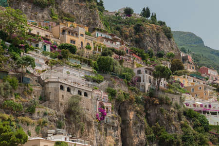 The beautiful Positano on the italian Costiera Amalfitanaの写真素材