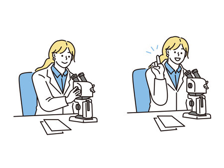 People who study. Scientists, doctors, universities, knowledge, study, medicine.のイラスト素材