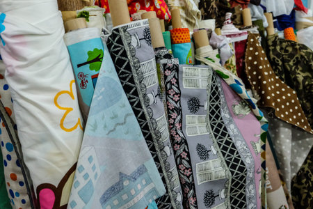 Fabric rollsの写真素材