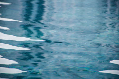 blue Water in  swimming poolの写真素材