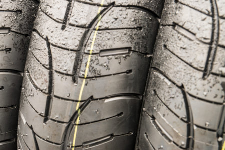 Stack of wet tire