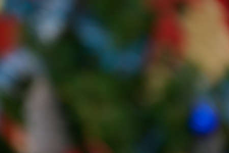 Blur Bokeh  Xmas tree as backgroundの写真素材