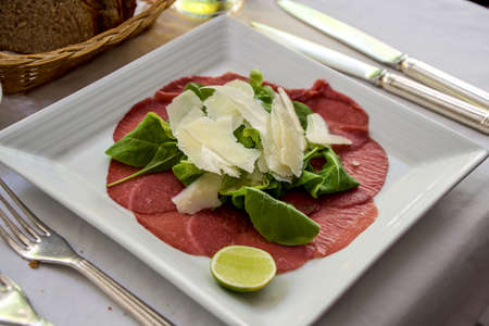Beef carpaccio -European foodの写真素材