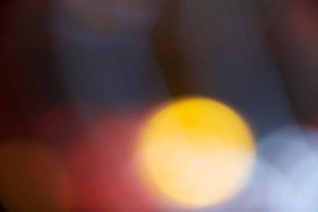 Bokeh blur light from traffic lightの写真素材