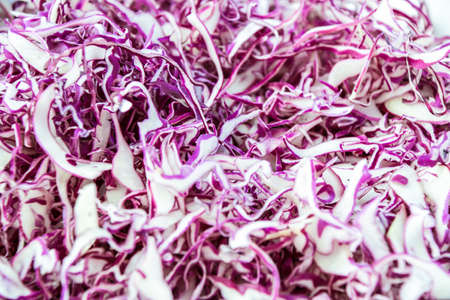 chopped red cabbageの写真素材