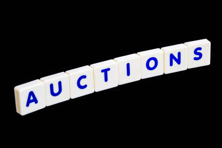 Auction word scrableの写真素材