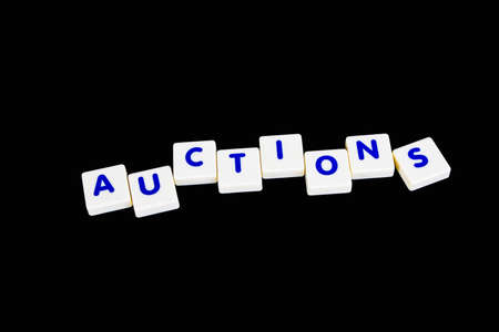 Auction word scrableの写真素材