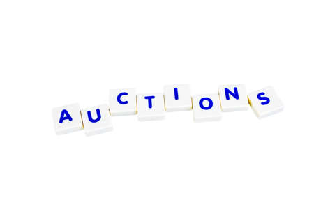 Auction word scrableの写真素材