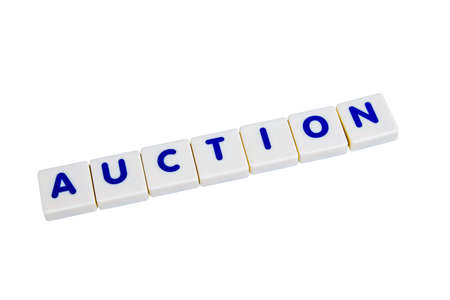 Auction word scrableの写真素材